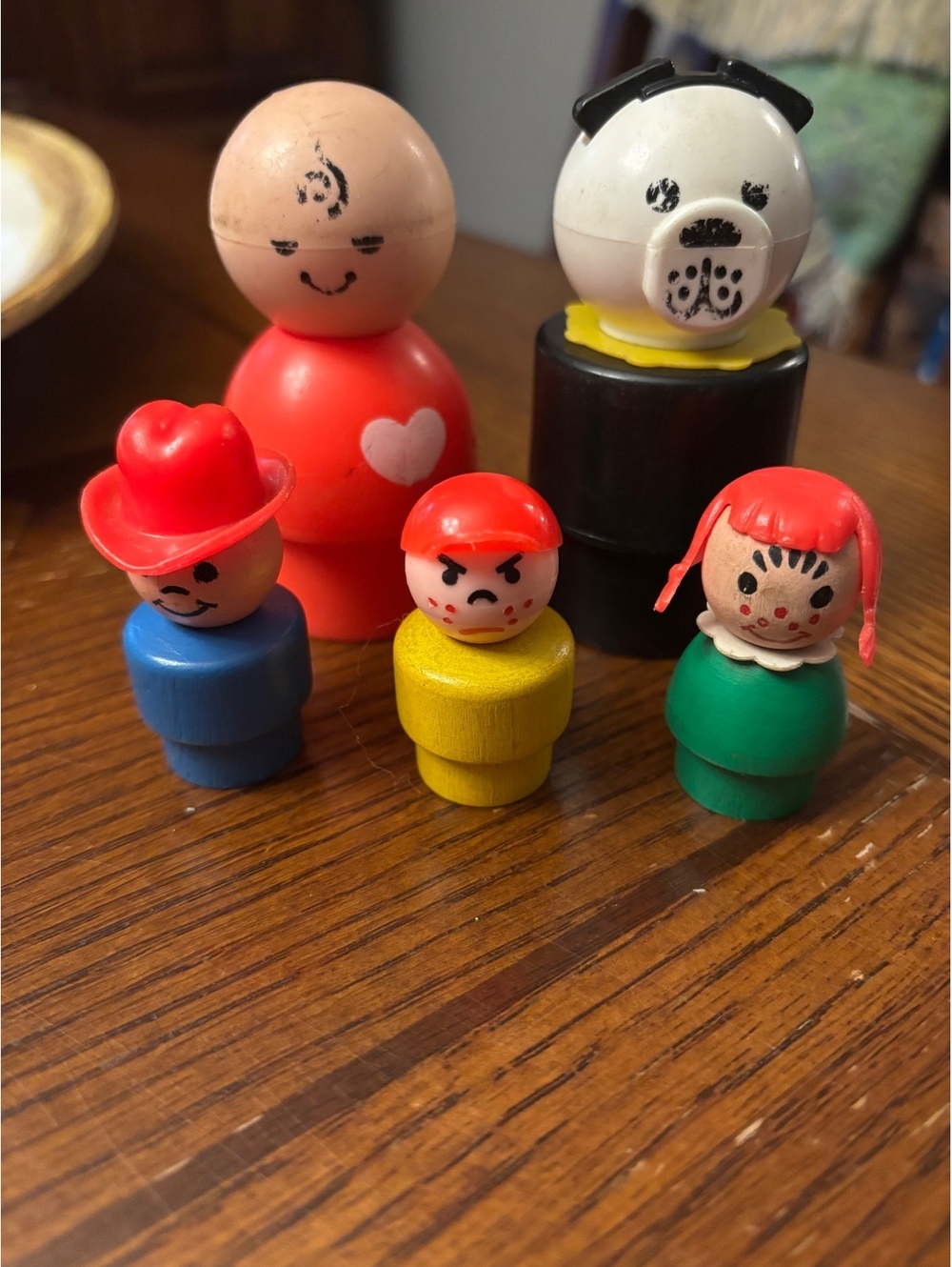 Vintage Fisher-Price Little People Figures Set of 5